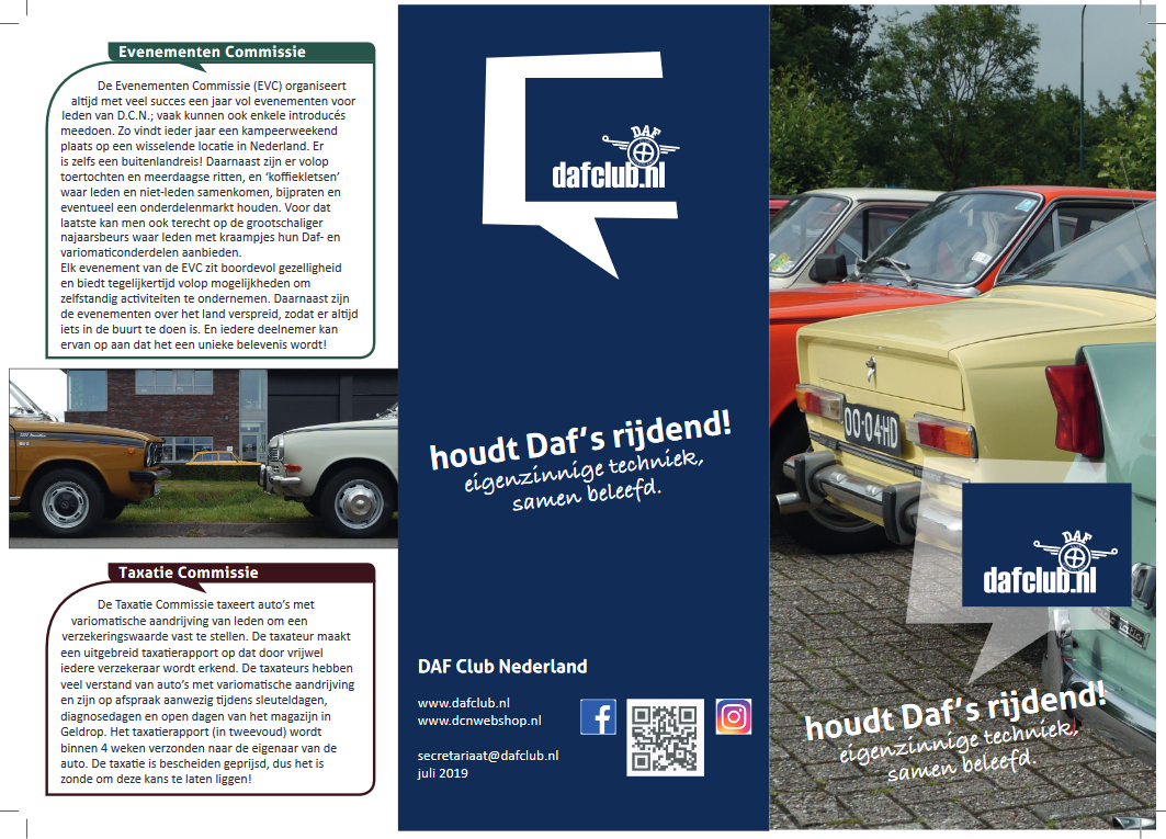 Voorbeeld folder DAF Club Nederland: de club