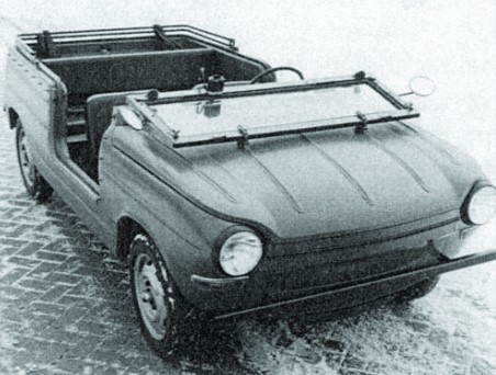 Daf 44 YA prototype met neergelaten voorruit