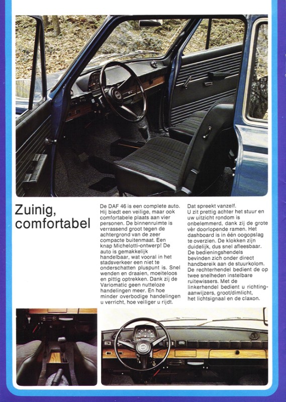 Daf 46 Sedan + Stationcar - Folder (binnenzijde)