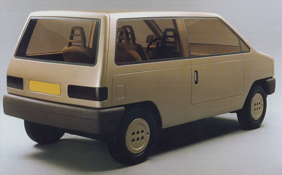 Daf PX / Volvo 343 Van - Prototype 'mockup' zijkant/achterkant