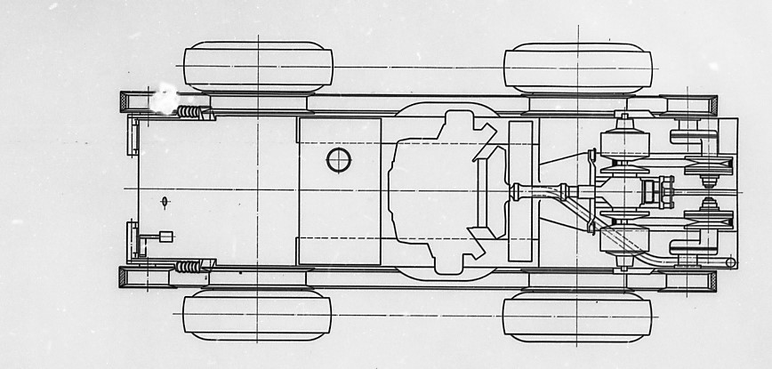 Tekening Daf 70 YR - ontwerp onderzijde